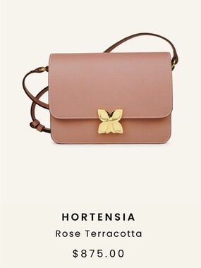 Hortensia Rose Terracotta Leather Brand New with plastic on clasps